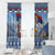 Serbia Christmas Wolf Window Curtain Vuk Serbian Mascot - Wonder Print Shop