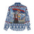 Serbia Christmas Wolf Women Casual Shirt Vuk Serbian Mascot - Wonder Print Shop