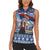 Serbia Christmas Wolf Women Sleeveless Polo Shirt Vuk Serbian Mascot - Wonder Print Shop