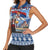 Serbia Christmas Wolf Women Sleeveless Polo Shirt Vuk Serbian Mascot - Wonder Print Shop