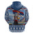 Serbia Christmas Wolf Zip Hoodie Vuk Serbian Mascot - Wonder Print Shop