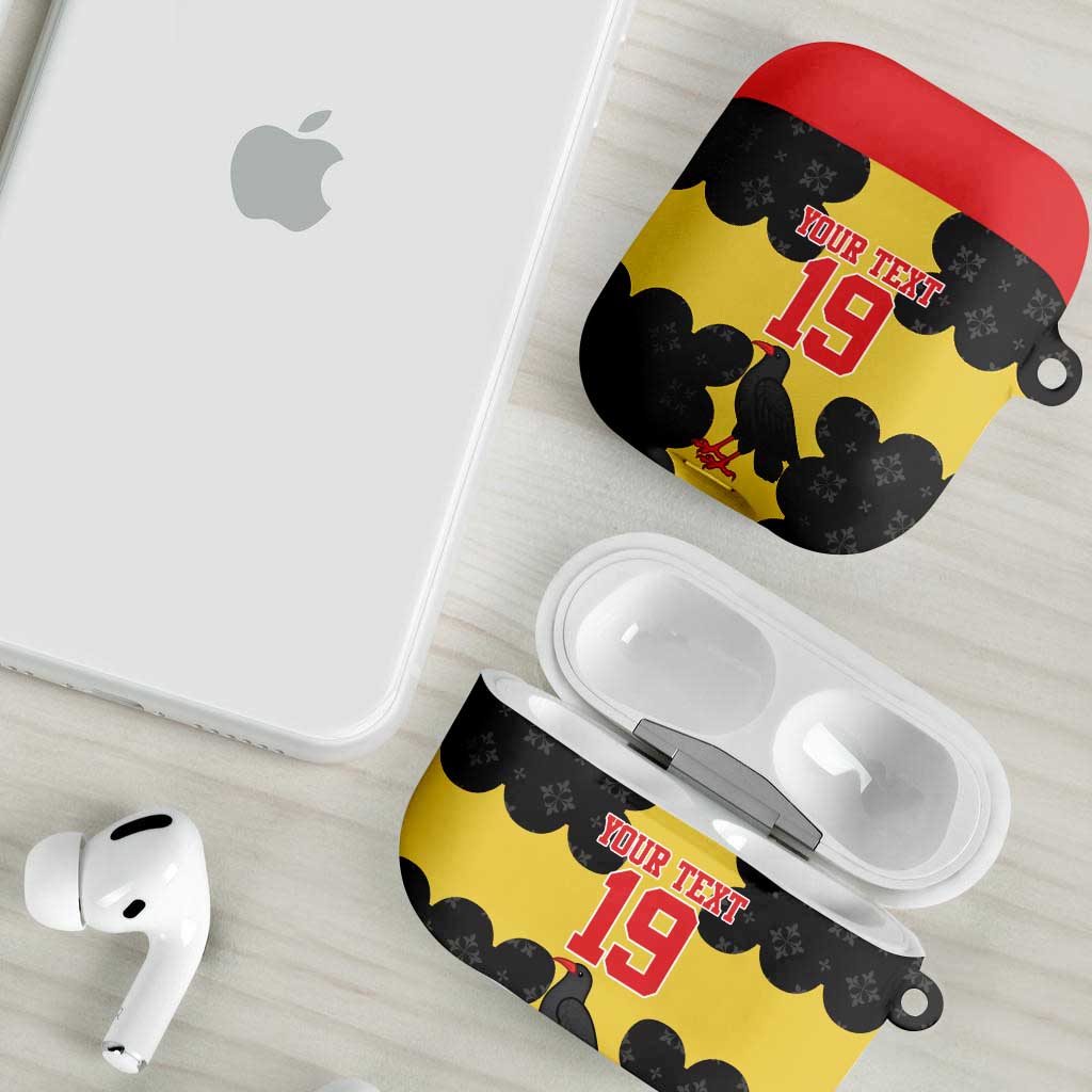 Custom Flintshire Wales AirPods Case Coat Of Arms with Heraldic Flag - Wonder Print Shop