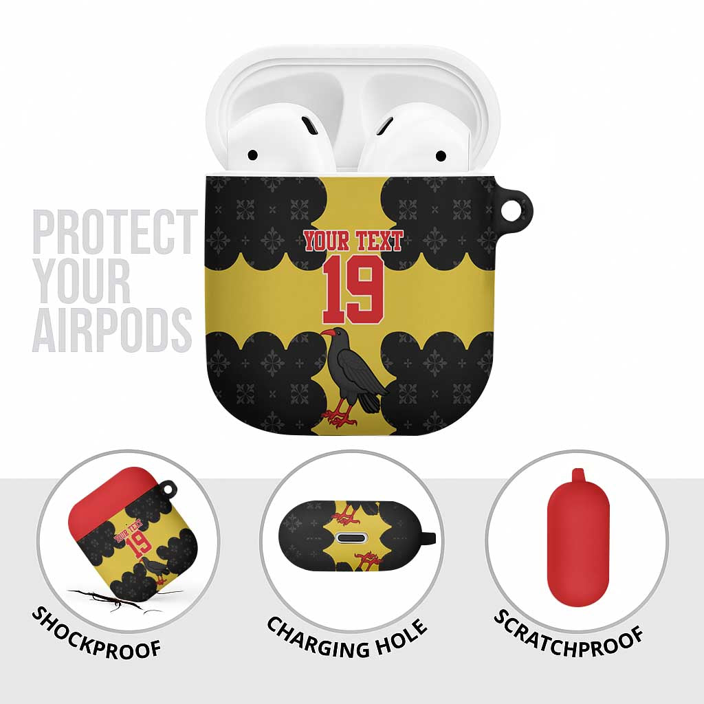 Custom Flintshire Wales AirPods Case Coat Of Arms with Heraldic Flag - Wonder Print Shop
