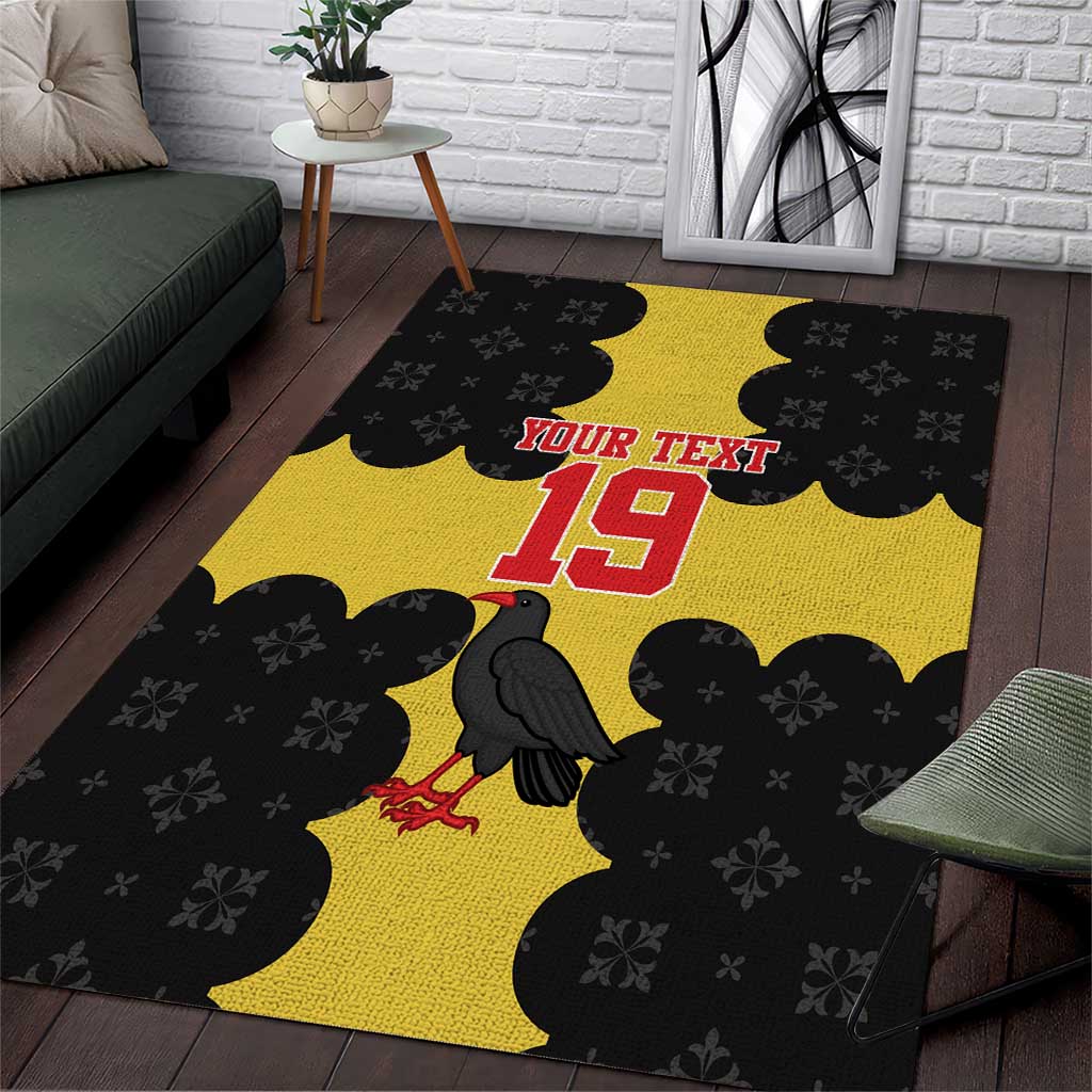 Custom Flintshire Wales Area Rug Coat Of Arms with Heraldic Flag - Wonder Print Shop