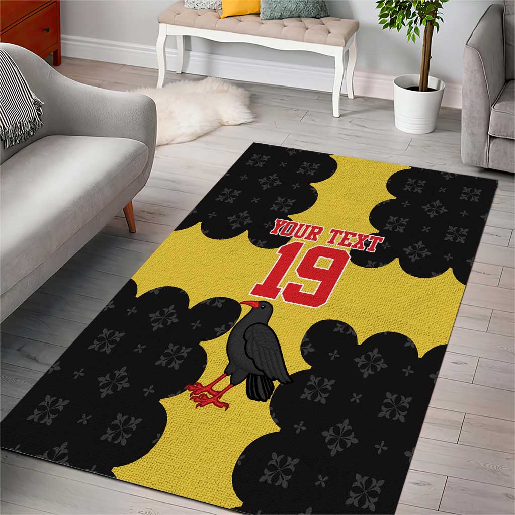 Custom Flintshire Wales Area Rug Coat Of Arms with Heraldic Flag - Wonder Print Shop