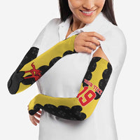 Custom Flintshire Wales Arm Sleeves Coat Of Arms with Heraldic Flag - Wonder Print Shop