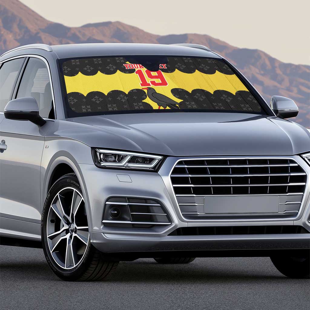 Custom Flintshire Wales Auto Sun Shade Coat Of Arms with Heraldic Flag - Wonder Print Shop