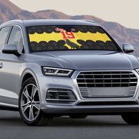 Custom Flintshire Wales Auto Sun Shade Coat Of Arms with Heraldic Flag - Wonder Print Shop