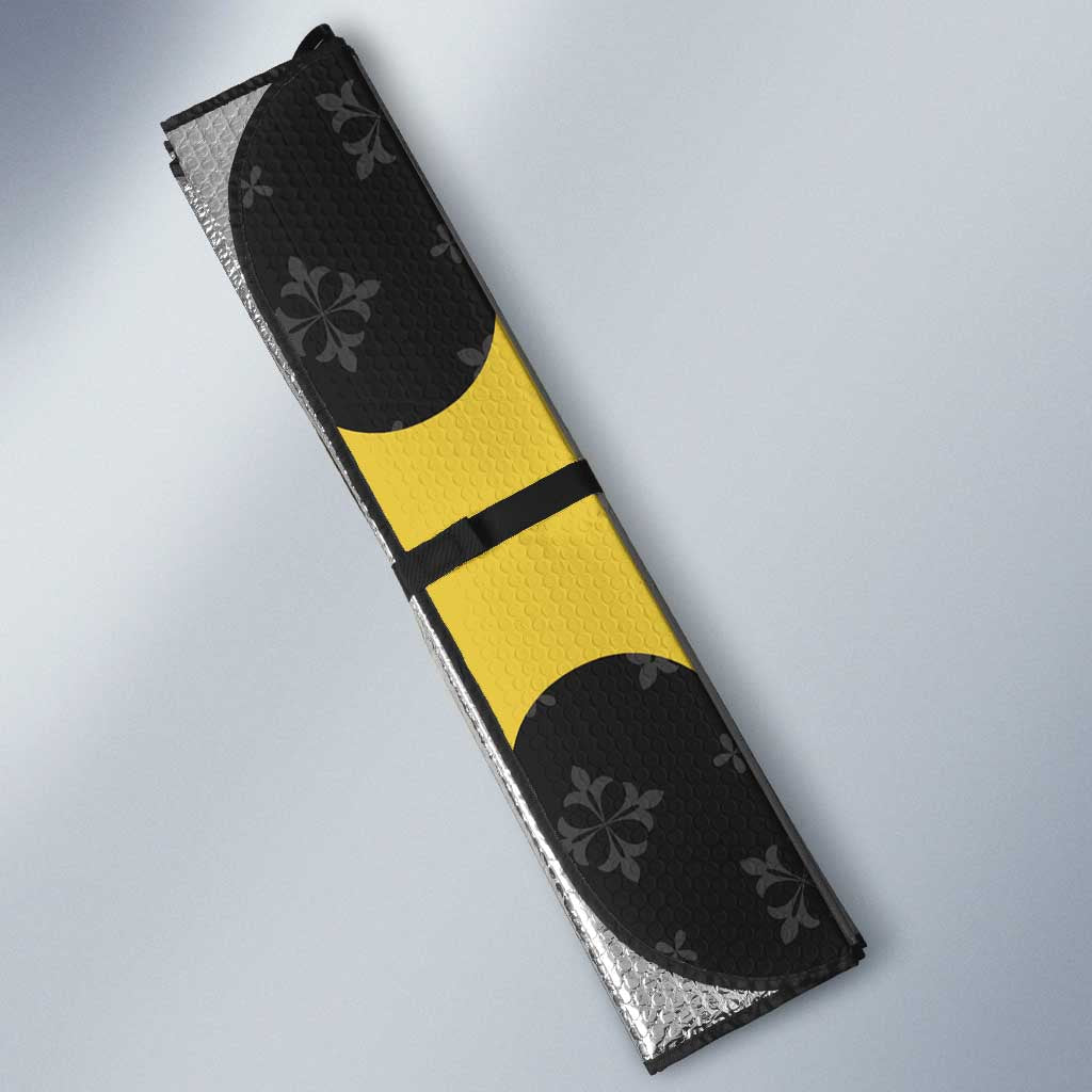 Custom Flintshire Wales Auto Sun Shade Coat Of Arms with Heraldic Flag - Wonder Print Shop