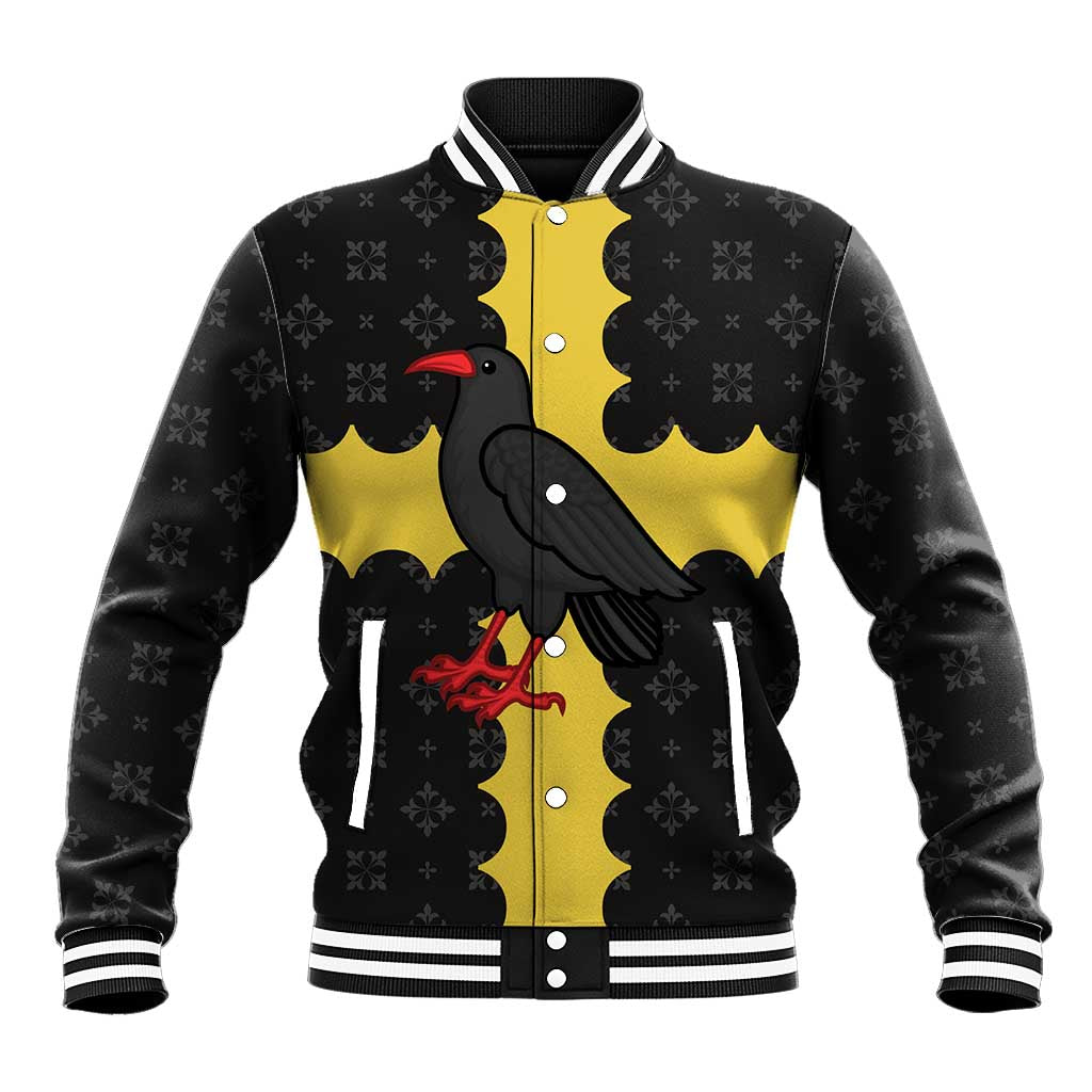 Custom Flintshire Wales Baseball Jacket Coat Of Arms with Heraldic Flag - Wonder Print Shop
