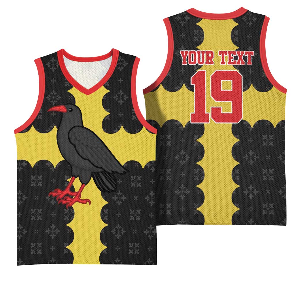 Custom Flintshire Wales Basketball Jersey Coat Of Arms with Heraldic Flag - Wonder Print Shop