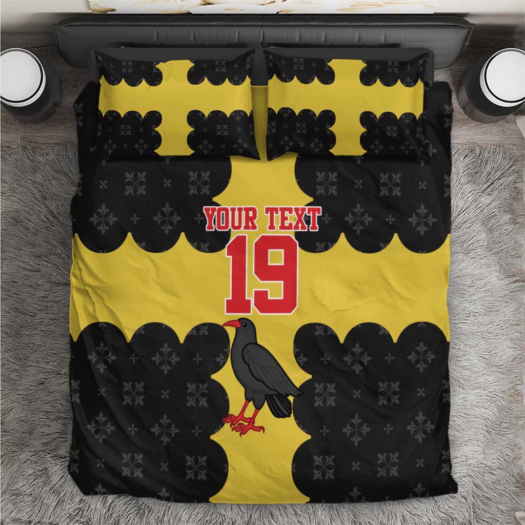 Custom Flintshire Wales Bedding Set Coat Of Arms with Heraldic Flag - Wonder Print Shop