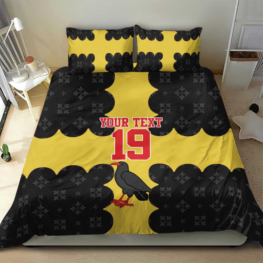 Custom Flintshire Wales Bedding Set Coat Of Arms with Heraldic Flag - Wonder Print Shop
