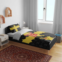 Custom Flintshire Wales Bedding Set Coat Of Arms with Heraldic Flag - Wonder Print Shop