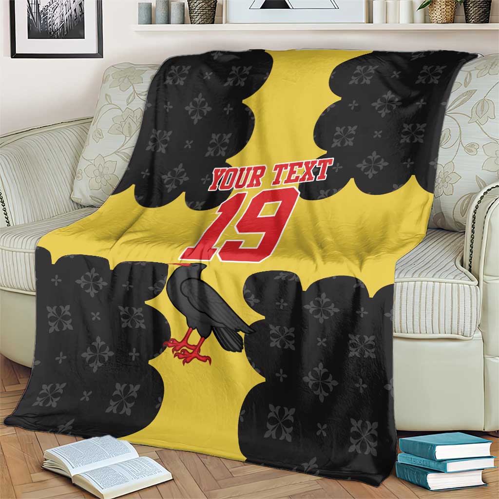 Custom Flintshire Wales Blanket Coat Of Arms with Heraldic Flag - Wonder Print Shop