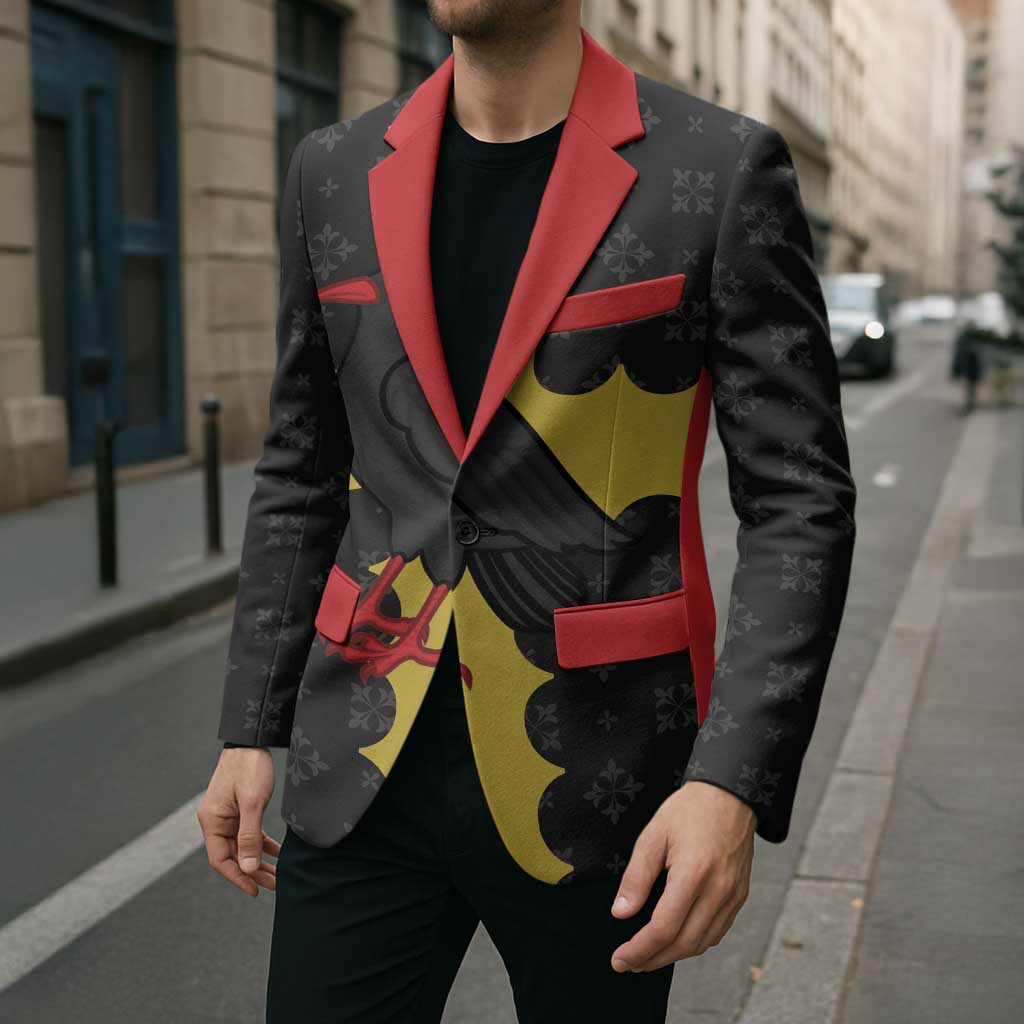 Custom Flintshire Wales Blazer Coat Of Arms with Heraldic Flag - Wonder Print Shop