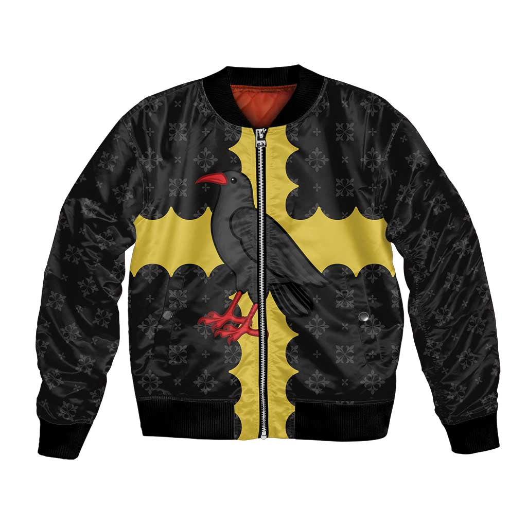 Custom Flintshire Wales Bomber Jacket Coat Of Arms with Heraldic Flag - Wonder Print Shop