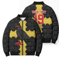 Custom Flintshire Wales Bomber Puffer Jacket Coat Of Arms with Heraldic Flag - Wonder Print Shop