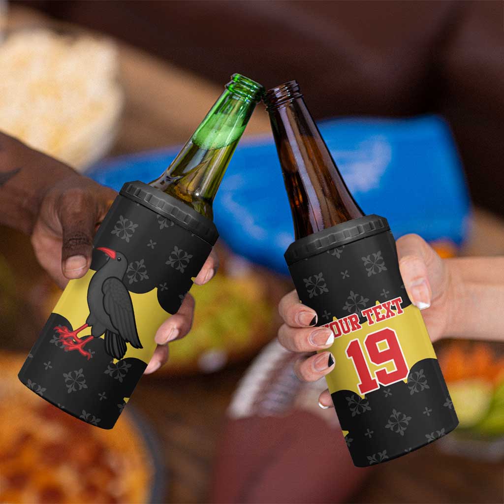 Custom Flintshire Wales 4 in 1 Can Cooler Tumbler Coat Of Arms with Heraldic Flag - Wonder Print Shop