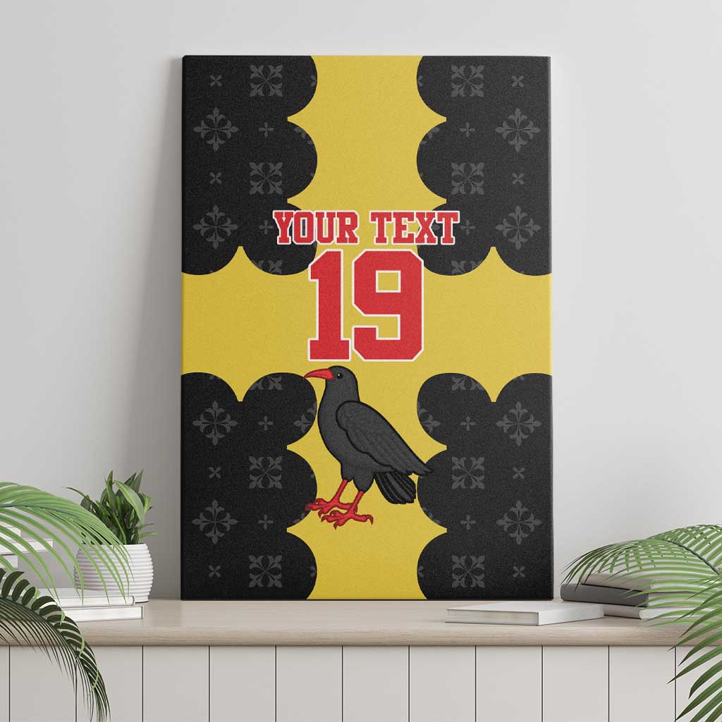 Custom Flintshire Wales Canvas Wall Art Coat Of Arms with Heraldic Flag - Wonder Print Shop