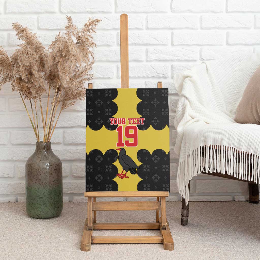 Custom Flintshire Wales Canvas Wall Art Coat Of Arms with Heraldic Flag - Wonder Print Shop