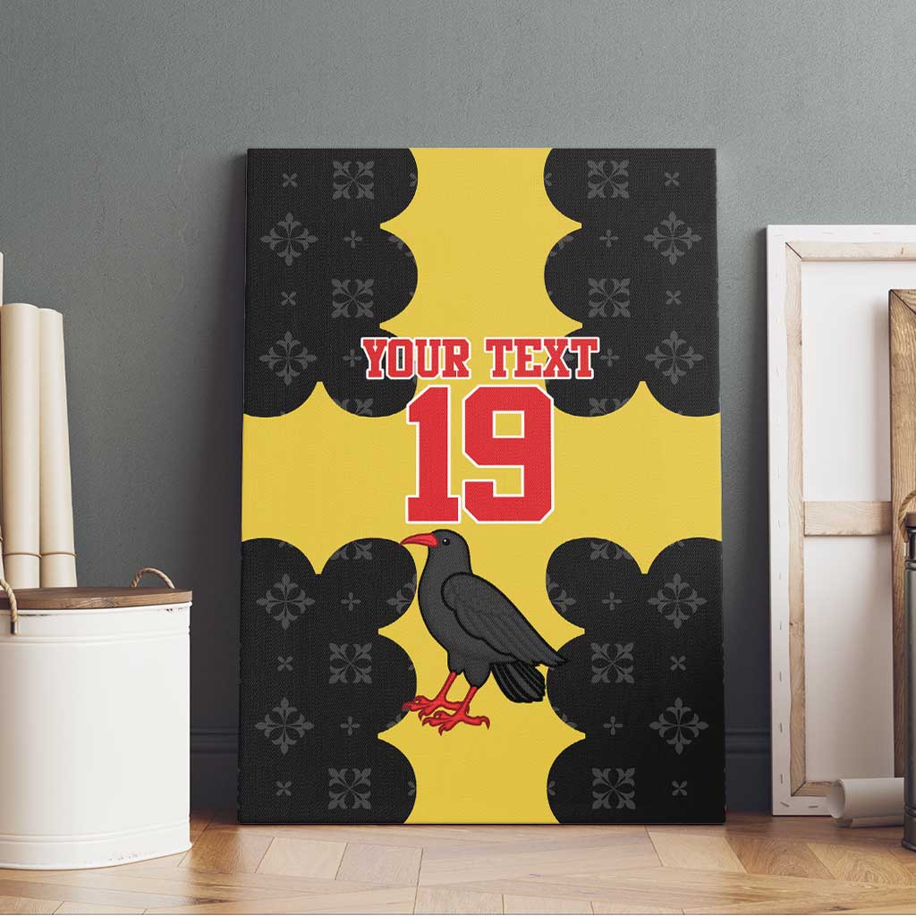 Custom Flintshire Wales Canvas Wall Art Coat Of Arms with Heraldic Flag - Wonder Print Shop