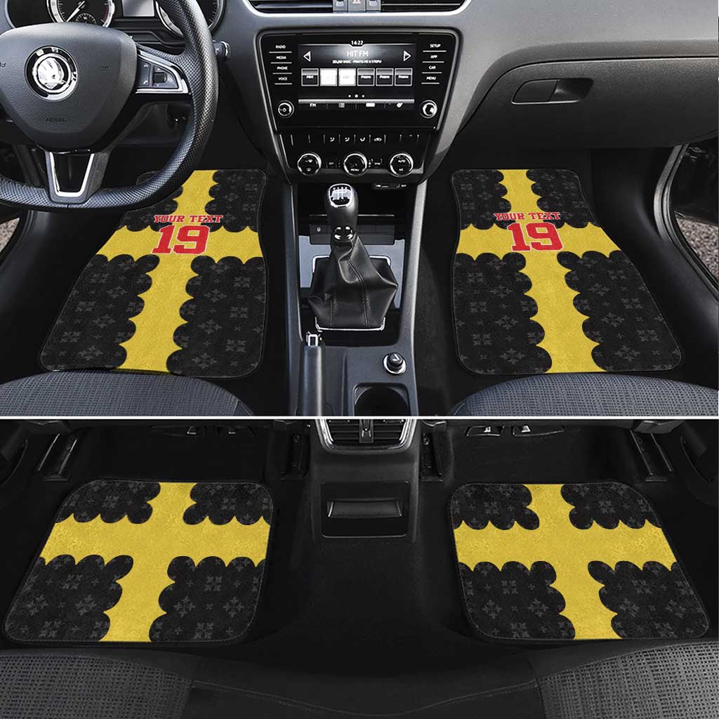 Custom Flintshire Wales Car Mats Coat Of Arms with Heraldic Flag - Wonder Print Shop