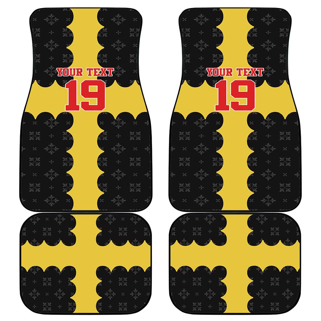 Custom Flintshire Wales Car Mats Coat Of Arms with Heraldic Flag - Wonder Print Shop