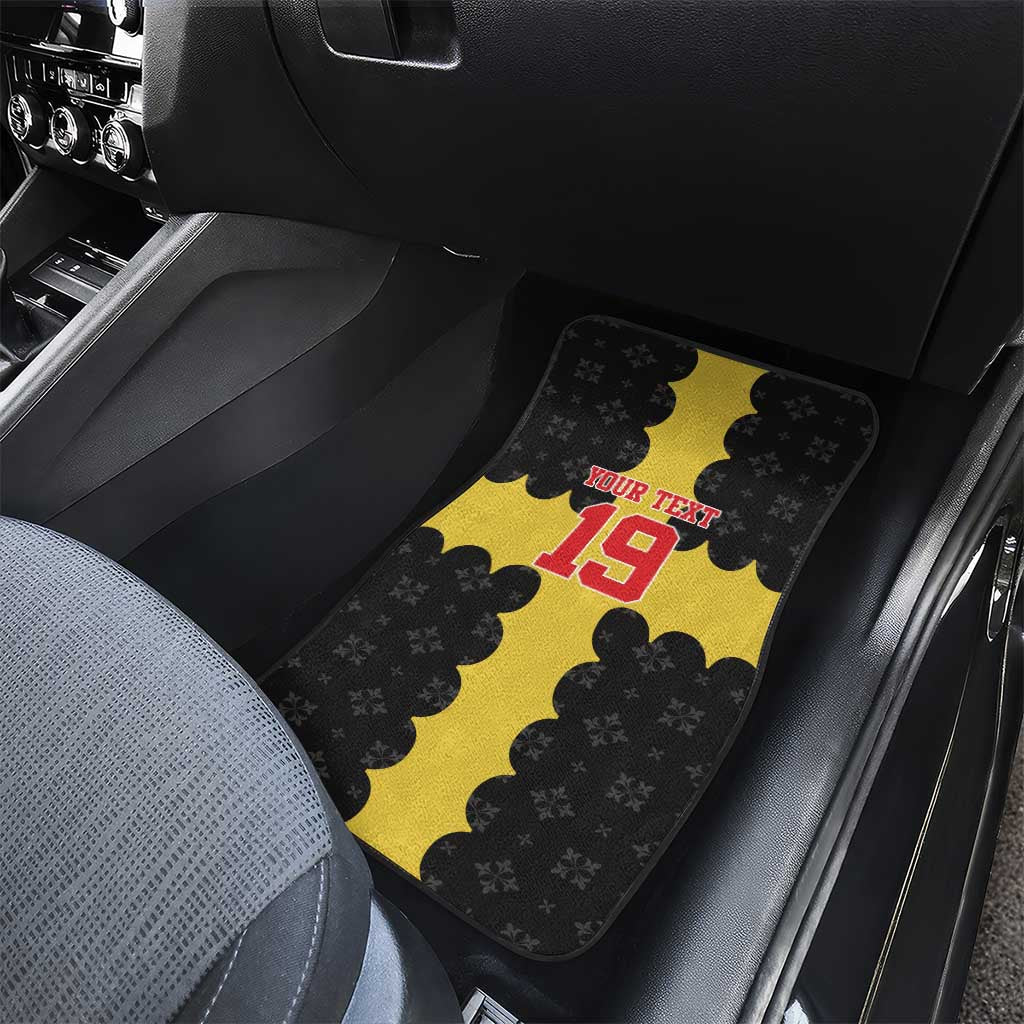 Custom Flintshire Wales Car Mats Coat Of Arms with Heraldic Flag - Wonder Print Shop