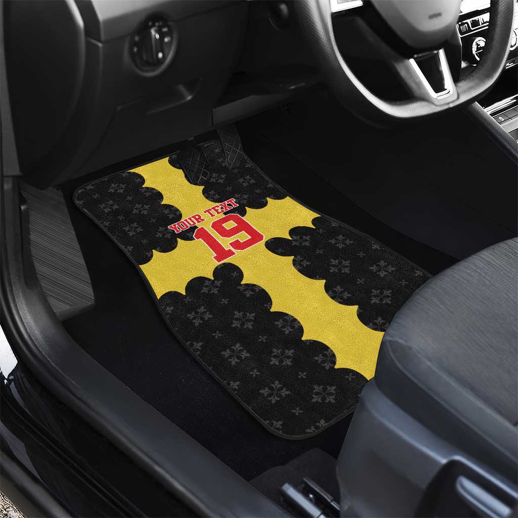 Custom Flintshire Wales Car Mats Coat Of Arms with Heraldic Flag - Wonder Print Shop