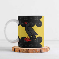 Custom Flintshire Wales Ceramic Mug Coat Of Arms with Heraldic Flag - Wonder Print Shop