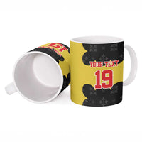 Custom Flintshire Wales Ceramic Mug Coat Of Arms with Heraldic Flag - Wonder Print Shop