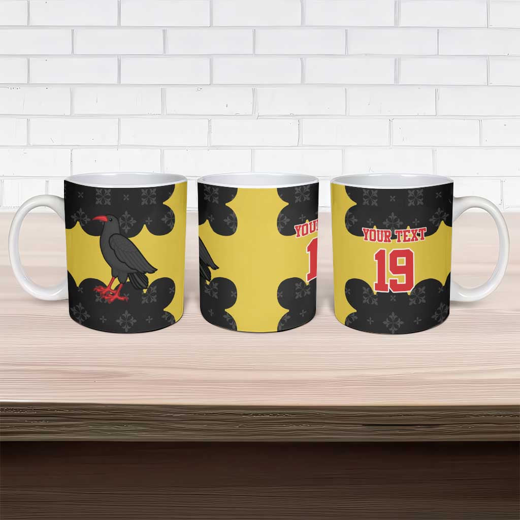 Custom Flintshire Wales Ceramic Mug Coat Of Arms with Heraldic Flag - Wonder Print Shop