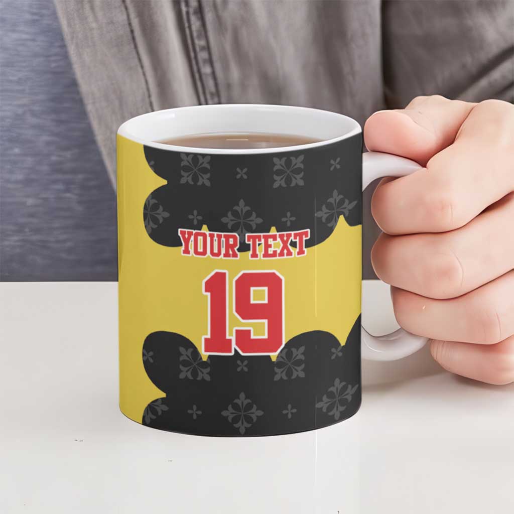 Custom Flintshire Wales Ceramic Mug Coat Of Arms with Heraldic Flag - Wonder Print Shop