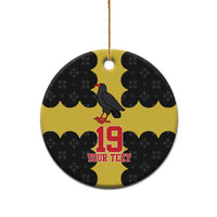 Custom Flintshire Wales Ceramic Ornament Coat Of Arms with Heraldic Flag - Wonder Print Shop