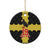 Custom Flintshire Wales Ceramic Ornament Coat Of Arms with Heraldic Flag - Wonder Print Shop