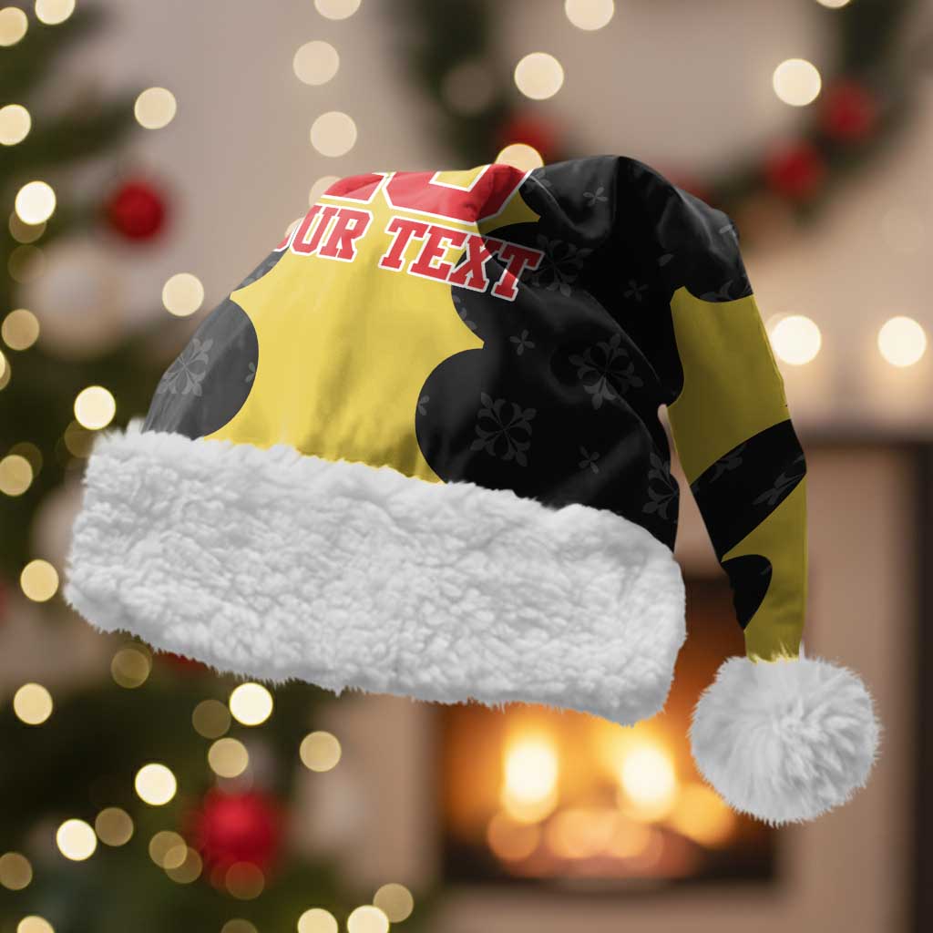 Custom Flintshire Wales Christmas Santa Hat Coat Of Arms with Heraldic Flag - Wonder Print Shop