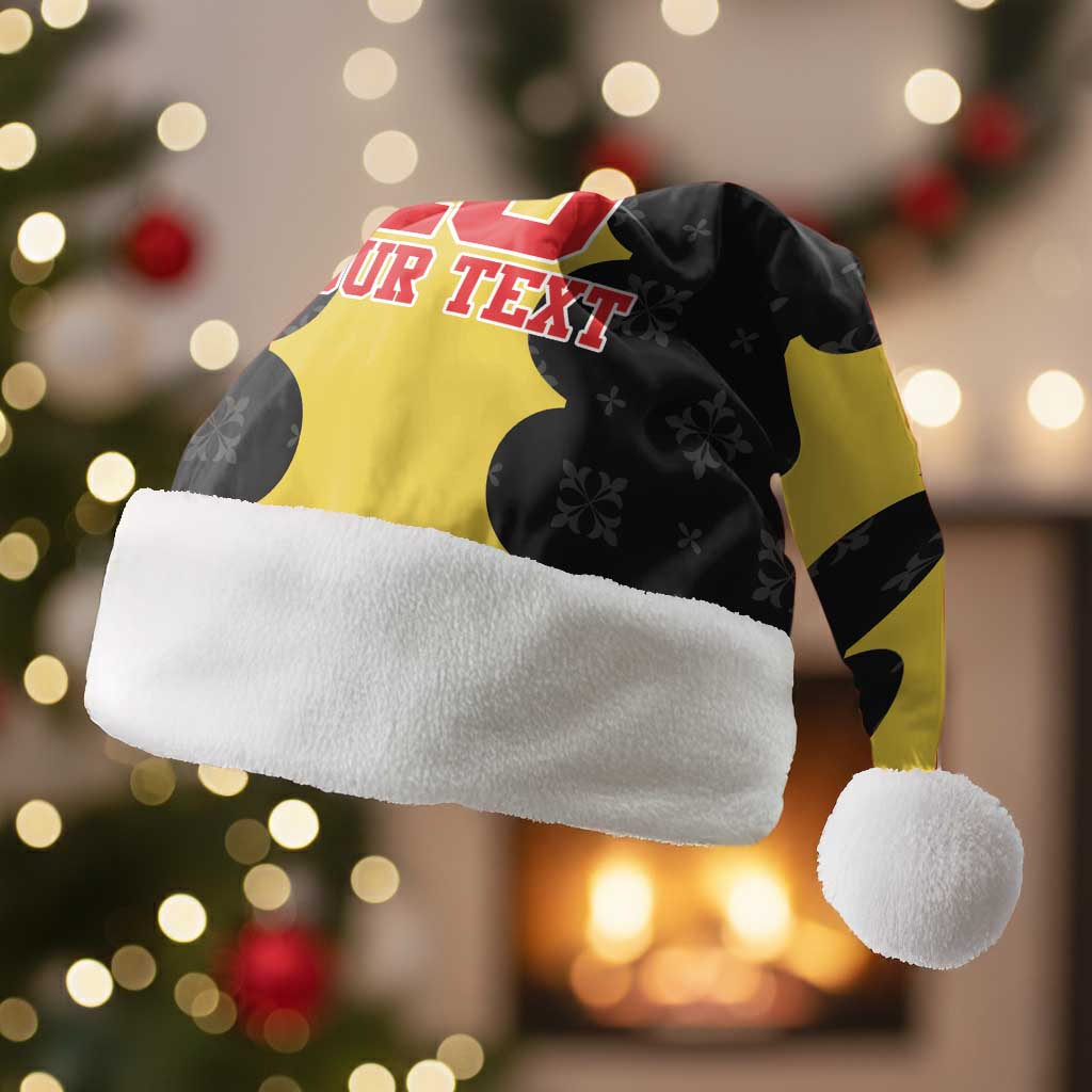 Custom Flintshire Wales Christmas Santa Hat Coat Of Arms with Heraldic Flag - Wonder Print Shop