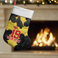 Custom Flintshire Wales Christmas Stocking Coat Of Arms with Heraldic Flag - Wonder Print Shop