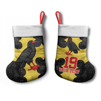 Custom Flintshire Wales Christmas Stocking Coat Of Arms with Heraldic Flag - Wonder Print Shop