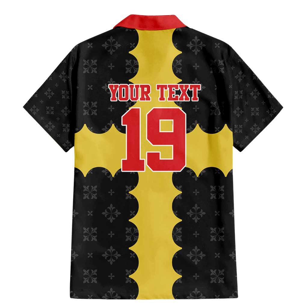 Custom Flintshire Wales Family Matching Mermaid Dress and Hawaiian Shirt Coat Of Arms with Heraldic Flag - Wonder Print Shop