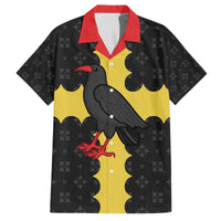 Custom Flintshire Wales Family Matching Off The Shoulder Long Sleeve Dress and Hawaiian Shirt Coat Of Arms with Heraldic Flag - Wonder Print Shop