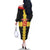 Custom Flintshire Wales Family Matching Off The Shoulder Long Sleeve Dress and Hawaiian Shirt Coat Of Arms with Heraldic Flag - Wonder Print Shop