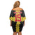 Custom Flintshire Wales Family Matching Off Shoulder Short Dress and Hawaiian Shirt Coat Of Arms with Heraldic Flag - Wonder Print Shop