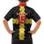 Custom Flintshire Wales Family Matching Puletasi and Hawaiian Shirt Coat Of Arms with Heraldic Flag - Wonder Print Shop