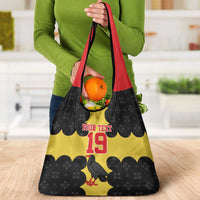 Custom Flintshire Wales Grocery Bag Coat Of Arms with Heraldic Flag - Wonder Print Shop