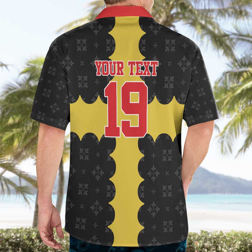 Custom Flintshire Wales Hawaiian Shirt Coat Of Arms with Heraldic Flag - Wonder Print Shop