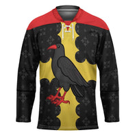 Custom Flintshire Wales Hockey Jersey Coat Of Arms with Heraldic Flag - Wonder Print Shop