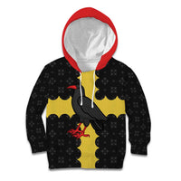Custom Flintshire Wales Kid Hoodie Coat Of Arms with Heraldic Flag - Wonder Print Shop