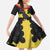 Custom Flintshire Wales Kid Short Sleeve Dress Coat Of Arms with Heraldic Flag - Wonder Print Shop